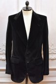 画像1: HUSBANDS　" Single Breasted 2B Jacket - Velvet "　col.Black (1)