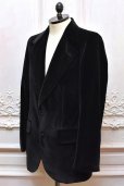 画像2: HUSBANDS　" Single Breasted 2B Jacket - Velvet "　col.Black (2)