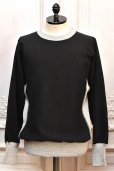 画像1: TUKI　" cotton jumper - mix gray rib "　col. Black (1)