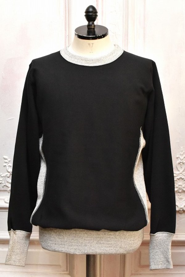 画像1: TUKI　" cotton jumper - mix gray rib "　col. Black