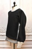 画像3: TUKI　" cotton jumper - mix gray rib "　col. Black (3)