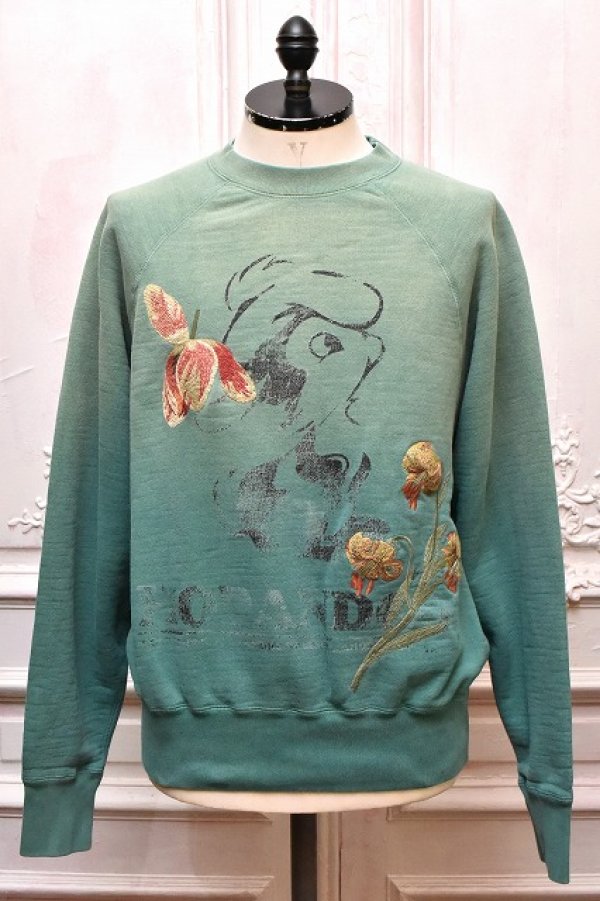 画像1: KHOKI　" Vintage finished sweatshirt "　col.Green