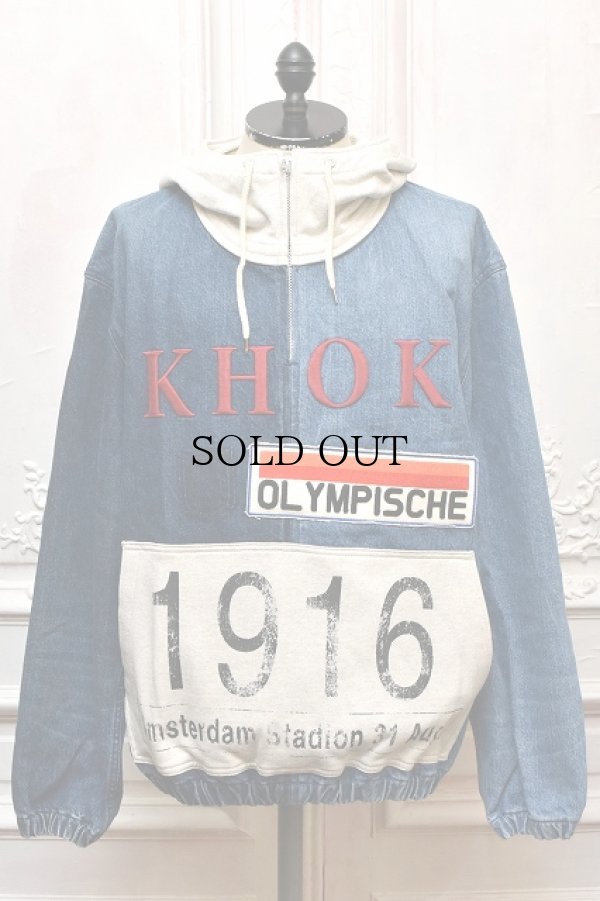 画像1: KHOKI　" Replica stadium jacket "　col.Indigo