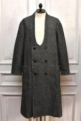 Cristaseya 　" Collarless oversized coat "　col.Black＆White