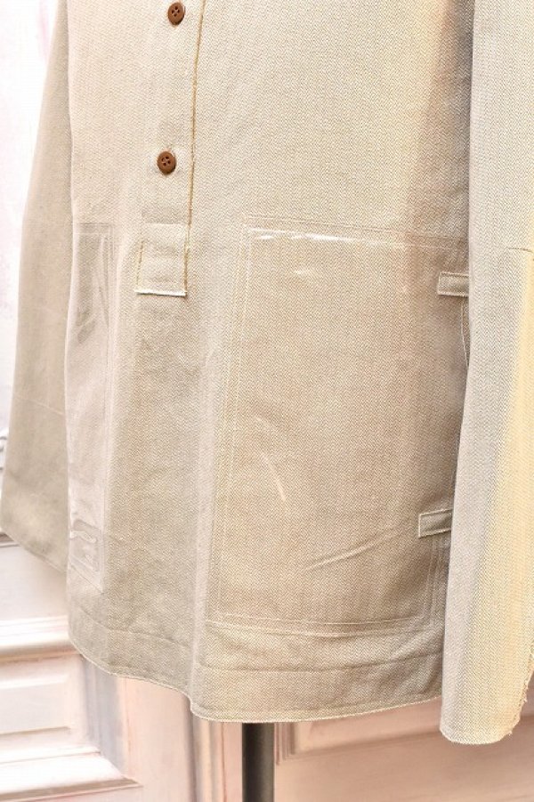 画像3: CLASS　" COTTON HERRINGBONE PULLOVER JACKET "　col.Beige