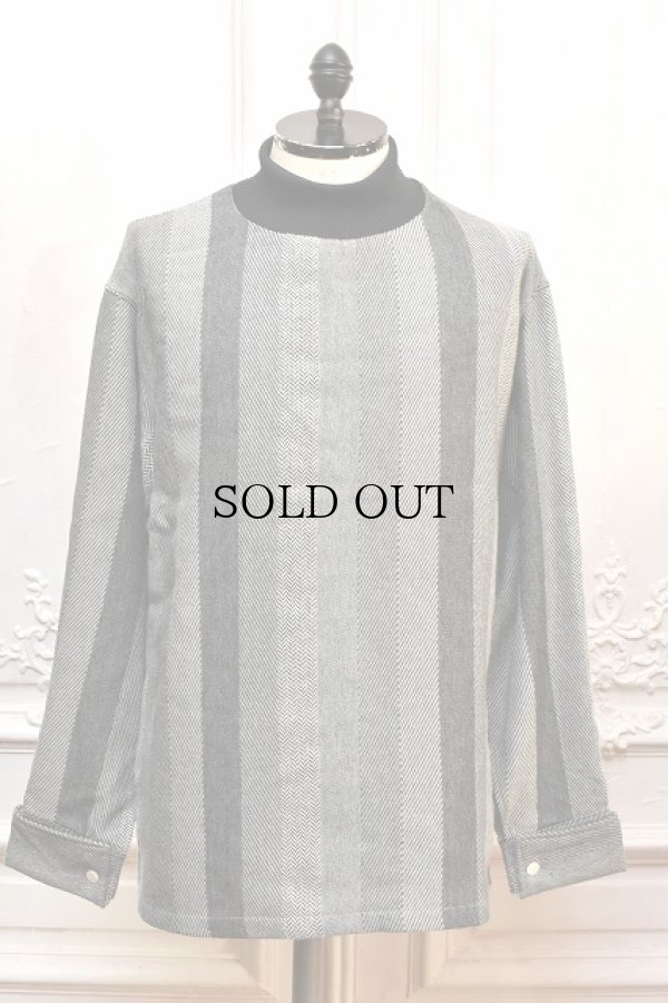 画像1: m's braque　" Turtleneck French Cuffs Shirt "　col.Grey