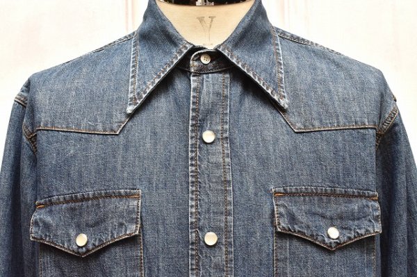 画像2: HUSBANDS　" Western Shirt with Classic Collar "　col.Blue