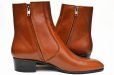 画像2: HUSBANDS　" Zipped Boots - Italian Box Calfskin "　col.Bolet (2)