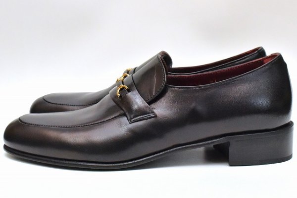 画像1: HUSBANDS　" Strap Loafers - Italian Lambskin "　col.Black