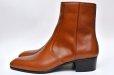 画像1: HUSBANDS　" Zipped Boots - Italian Box Calfskin "　col.Bolet (1)