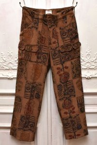 NICENESS　" PRESIDEN ID - Bush Pants - Block Print "　col.Brown