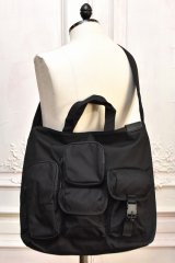 BAICYCLON by Bagjack　" MULTI POCKET 2WAY TOTE - MEDIUM "　col.Black