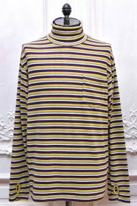 BLACKBIRD　" Turtle neck Long Sleeve cutsewn "　col.Purple Multi