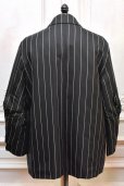 画像3: CLASS　" DORMEUIL ROYAL 11 STRIP HALF COAT "　col.Black