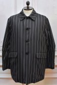 画像1: CLASS　" DORMEUIL ROYAL 11 STRIP HALF COAT "　col.Black (1)