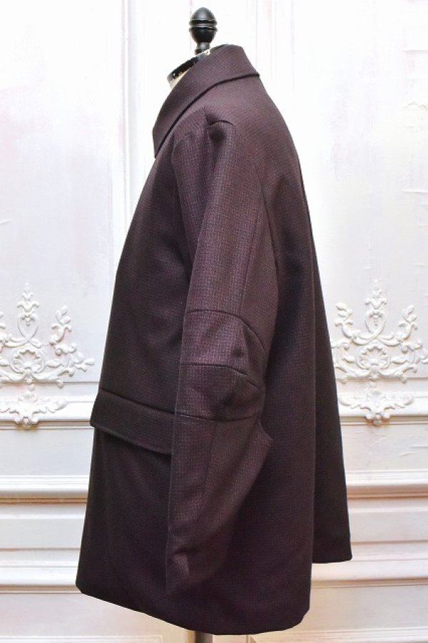 画像2: CLASS　" DORMEUIL SPORTEX THORNPROOF HALF COAT "　col.Bordeaux