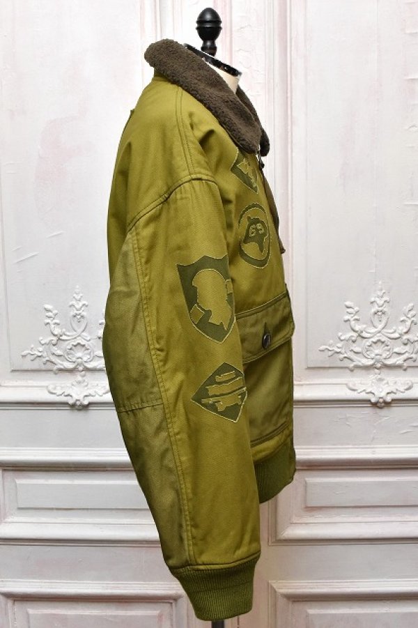 画像6: HANS　" Uneven dye bonding flight Jacket "　col.Khaki