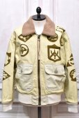 画像1: HANS　" Uneven dye bonding flight Jacket "　col.Ivory (1)