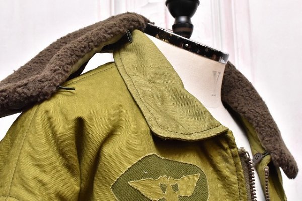 画像7: HANS　" Uneven dye bonding flight Jacket "　col.Khaki