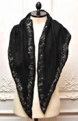 画像1: SILVANA MANETTI　" CLOUD - Cashmere Wool Nylon Stole "　col.Black/White (1)