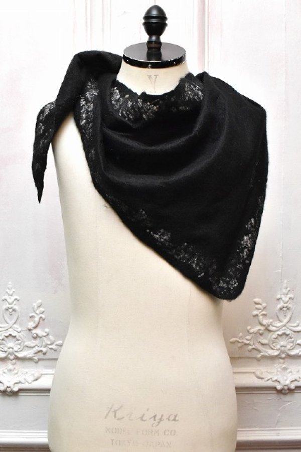 画像4: SILVANA MANETTI　" CLOUD - Cashmere Wool Nylon Stole "　col.Black/White