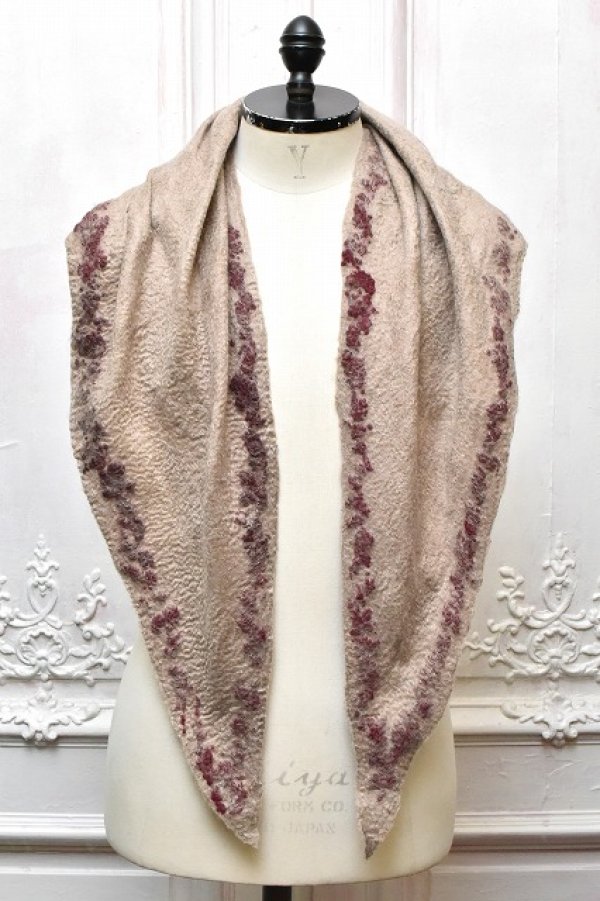 画像1: SILVANA MANETTI　" CLOUD - Cashmere Wool Nylon Stole "　col.Brown/Bordeaux