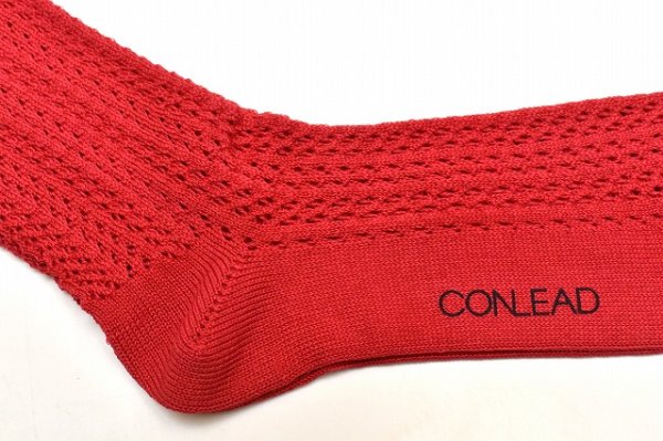 画像2: CONLEAD　" LACE Short Socks "　col.Red