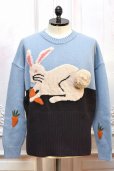 画像1: S.S Daley　" Hector Bunny Crewneck Sweater "　col.Blue/White/Brown (1)