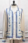 画像1: S.S Daley　" Elliot Silk Shirt "　col.Ivory/Blue (1)