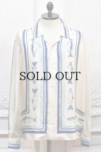 S.S Daley　" Elliot Silk Shirt "　col.Ivory/Blue