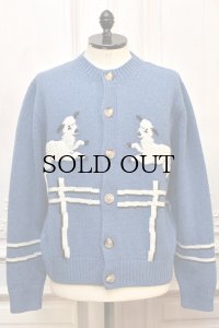 S.S Daley　" Cyril Lamb Motif Cardigan "　col.Blue