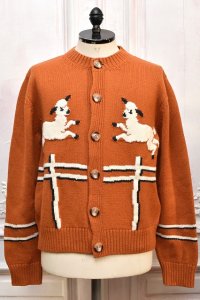 S.S Daley　" Cyril Lamb Motif Cardigan "　col.Tawny Orange