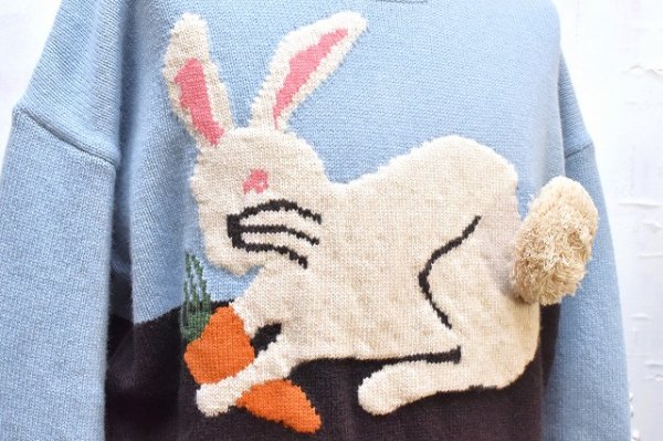 画像2: S.S Daley　" Hector Bunny Crewneck Sweater "　col.Blue/White/Brown