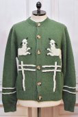 画像1: S.S Daley　" Cyril Lamb Motif Cardigan "　col.Green (1)