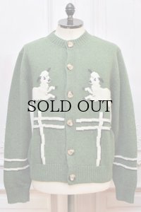 S.S Daley　" Cyril Lamb Motif Cardigan "　col.Green