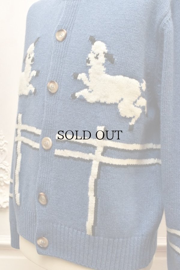 画像2: S.S Daley　" Cyril Lamb Motif Cardigan "　col.Blue