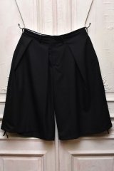 KHOKI　" Wide-leg cropped pants "　col.Navy