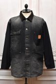 画像1: KHOKI　" Vintage-effect work coat "　col.Black (1)