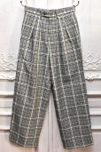 画像1: m's braque　" Tucked Baggy Pants "　col.Grey Check (1)