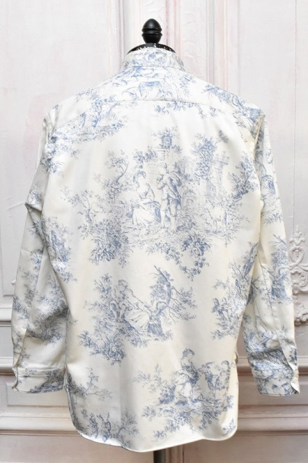 画像4: m's braque　" Over Sized Stand Collar Shirt "　col.Toile de Jouy