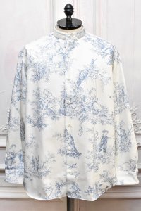 m's braque　" Over Sized Stand Collar Shirt "　col.Toile de Jouy