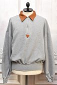 画像1: KYOU　" BROTHERS - Leather Original Supima Aging Cotton Sweat "　col.Mid gray (1)