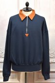 画像1: KYOU　" BROTHERS - Leather Original Supima Aging Cotton Sweat "　col.Navy (1)