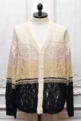 Kota Gushiken　" Brloken Lace Border Cardigan "　col.Cream