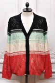 画像1: Kota Gushiken　" Brloken Lace Border Cardigan "　col.Black (1)