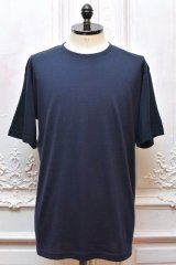  FilMelange　" Wolf - New Zealand Merino Wool S/S Tee "　col.Navy