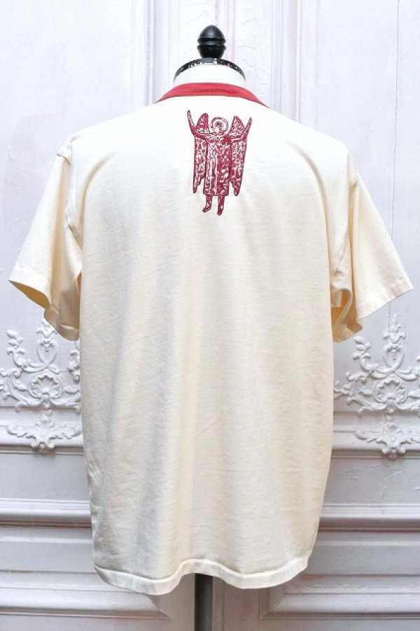 画像2: Samuel Zelig　" Antique Tee - wiyh Red Embroidery "　col.Natural