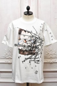 BLESS & SUPREME　" Be Les T-Shirt Size.L "　col.Print Supreme/Bless White