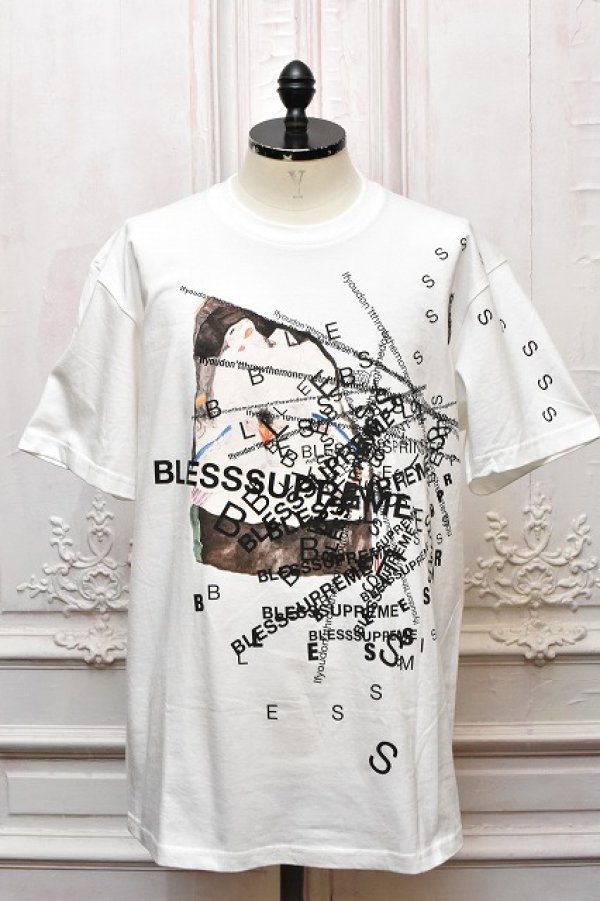 画像1: BLESS & SUPREME　" Be Les T-Shirt Size.L "　col.Print Supreme/Bless White