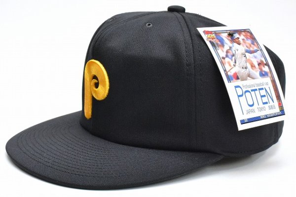 画像1: POTEN　" 80s P LOGO CAP "　col.Black